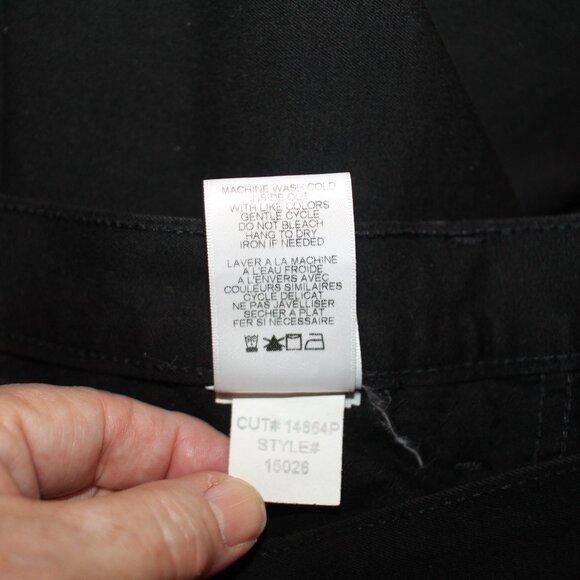 NYDJ Black Tuxedo Sequined Stripe Plus Size Dressy Flaired  Jeans Size 14 - Picture 10 of 10